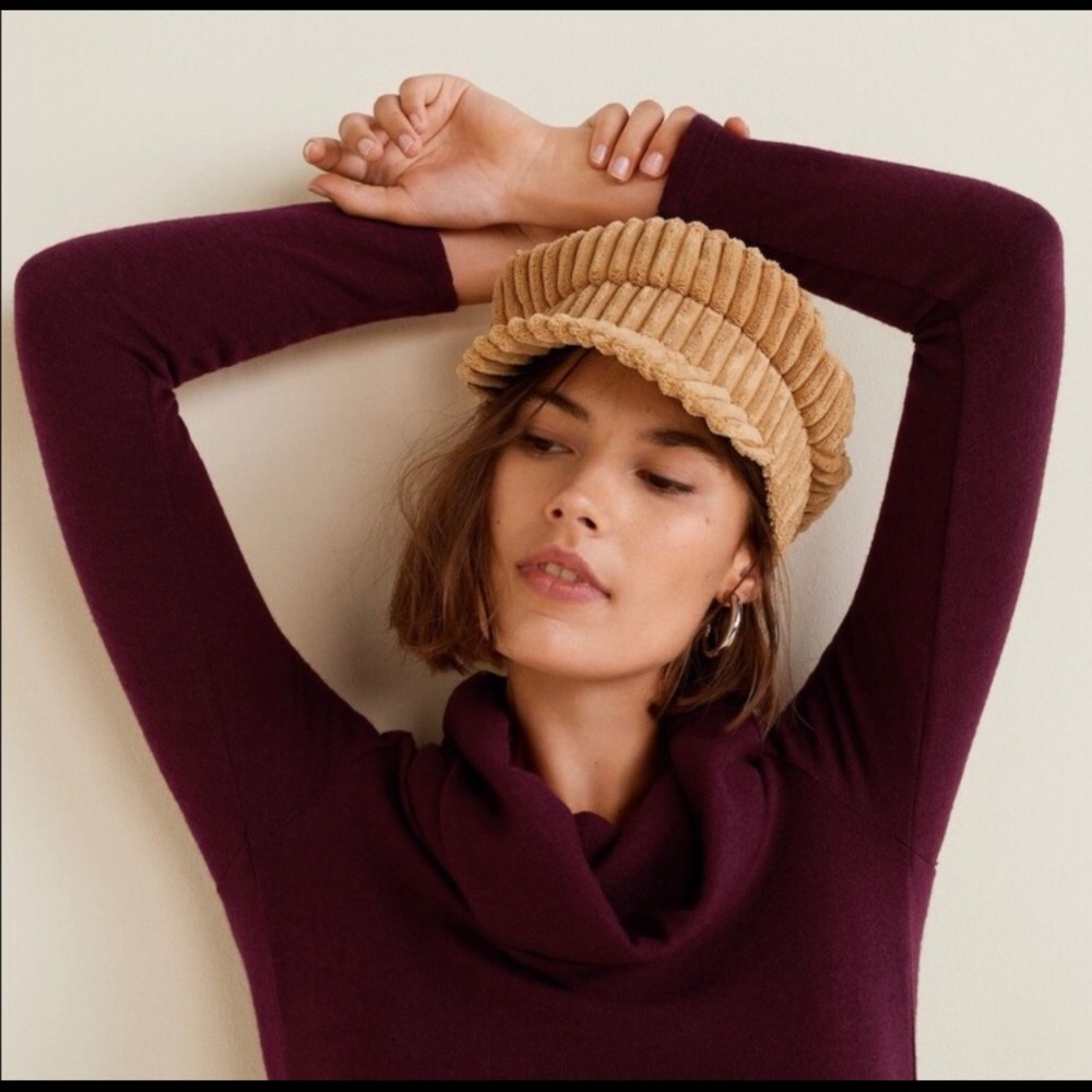 MANGO Corduroy Boy Baker Hat